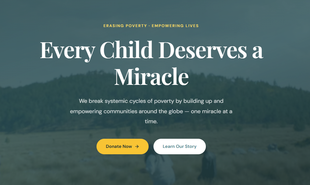Preview del rediseño de Send a Miracle